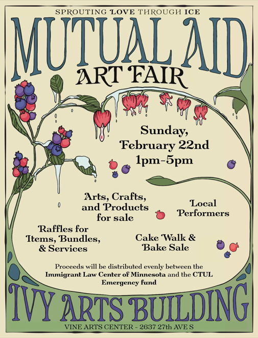 Poster for Mutual Aid Art Fair.