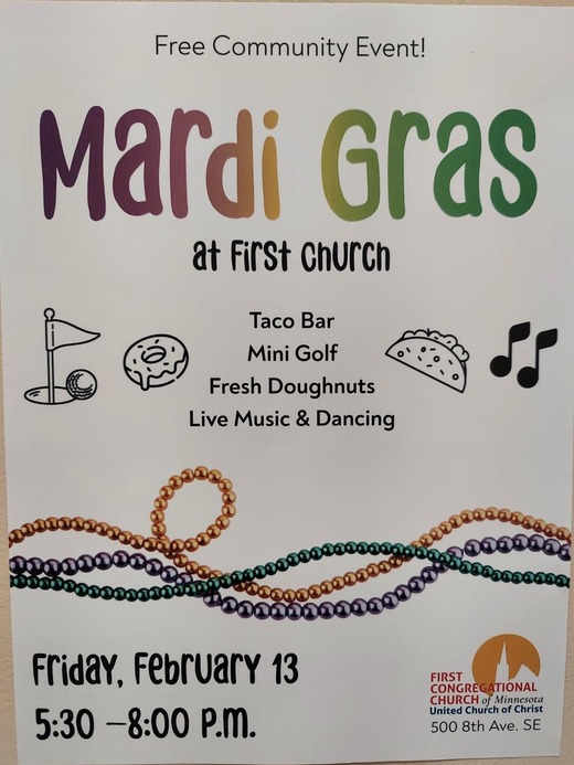 Poster for Mardi Gras Festival. 
