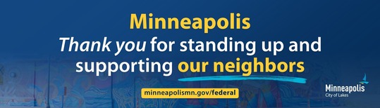 Thanking the people of Minneapolis