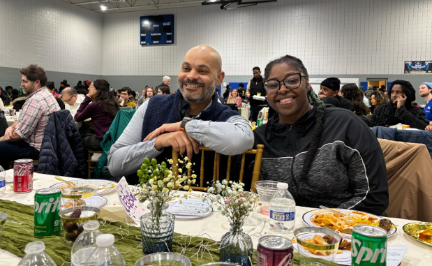 Council Member Wonsley with community leaders at the Cedar Riverside Alliance iftar. 