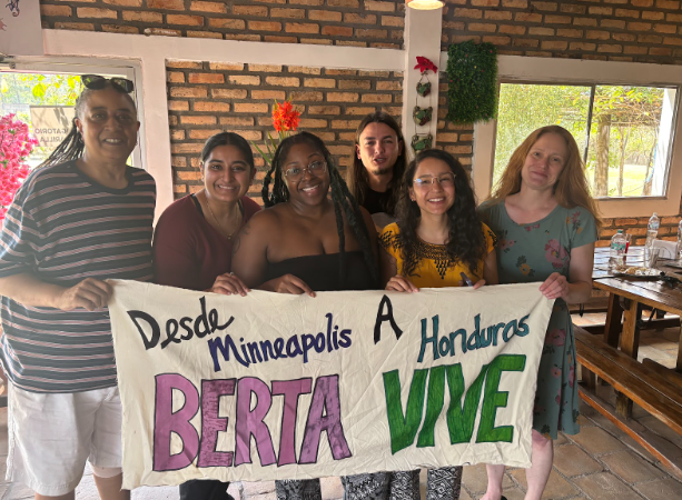 Council Member Robin Wonsley with US delegation participants and Honduras leaders in honor of Berta Caceres life and activism 