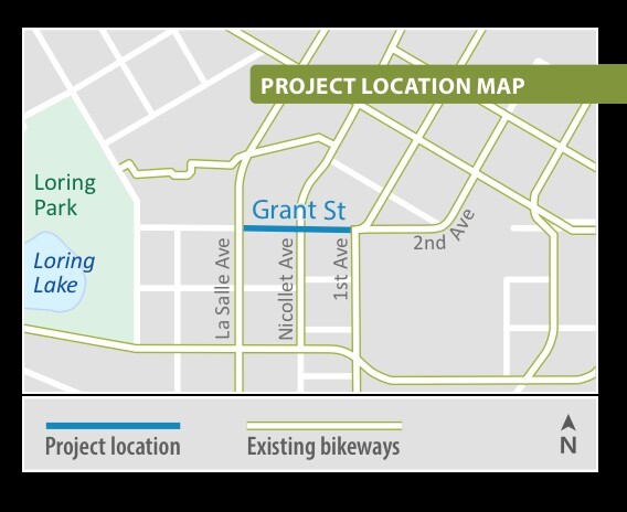 Grant Street bikeway work map