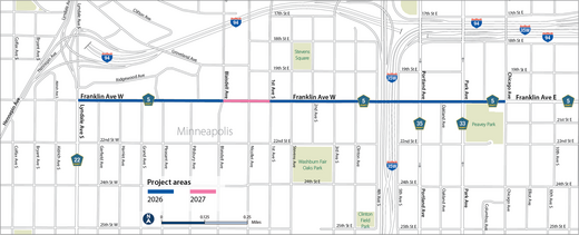 Franklin Ave Reconstruction map
