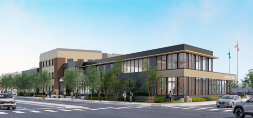 Exterior rendering of the Minneapolis Democracy Center