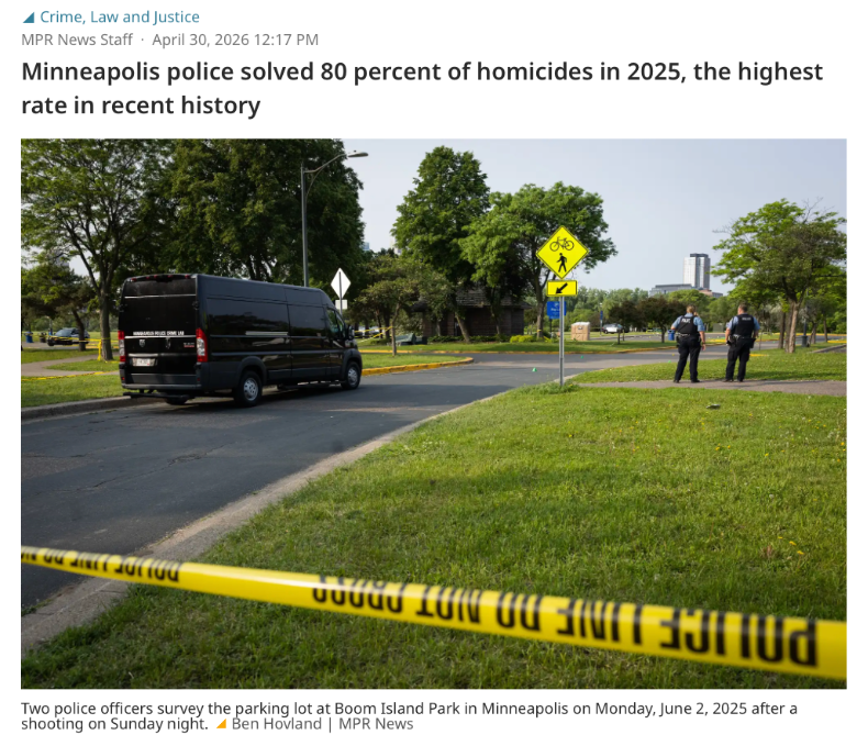 An image of a headline about the success of the nonfatal shooting task force. 