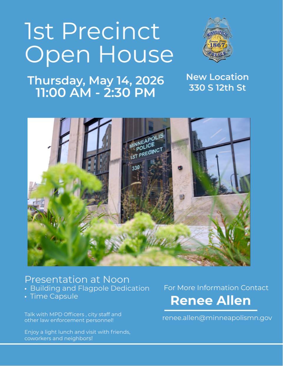 First Precinct Open House Poster