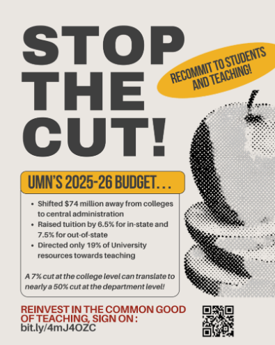 Flyer for open letter to President Cunningham. 