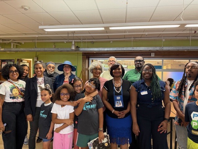 CM Wonsley with three generations of the Jackson Family, Minneapolis Federation of Educators, and School Board. 