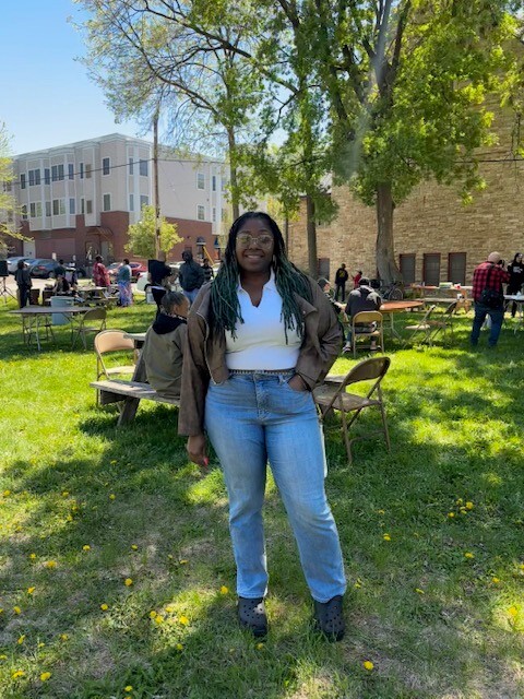 Council Member Wonsley at Kirk Washington Jr. Block Party. 