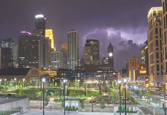 Storm over downtown