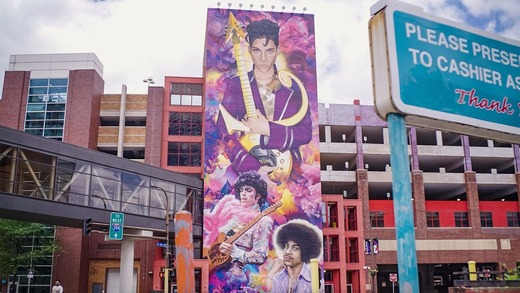 Prince mural by First Avenue