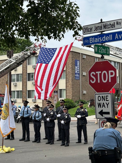 Unveiling of Jamal Mitchell Way sign