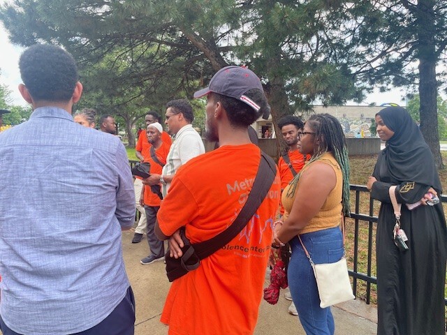 Council Member Wonsley and Vice President Osman in Cedar-Riverside with Metro Youth Diversion. 
