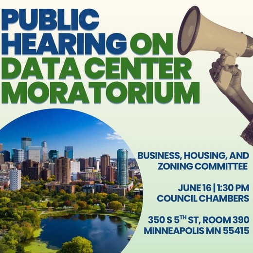 Flyer for Data Center Public Hearing