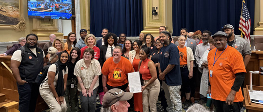 Group photo in council chambers