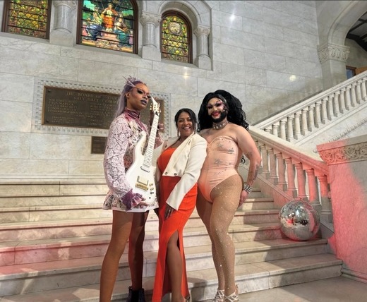 CM Chowdhury with drag performers