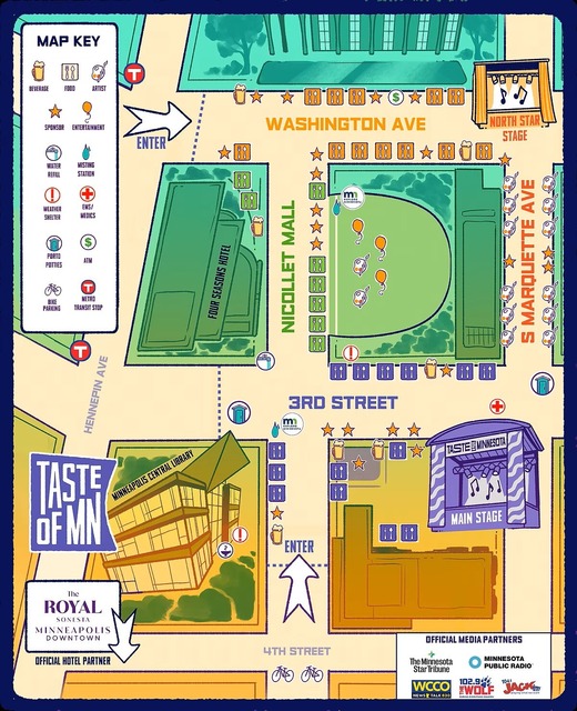 Taste of Minnesota map