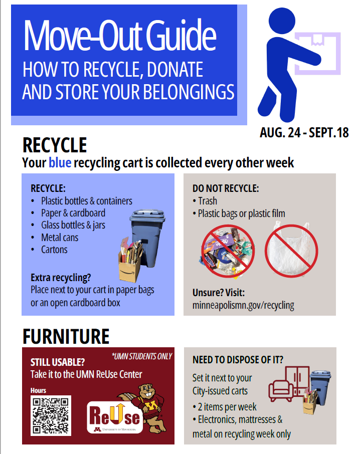 UMN move-out accelerated cleanup flyer