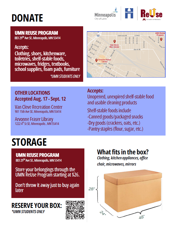 UMN move-out accelerated cleanup flyer