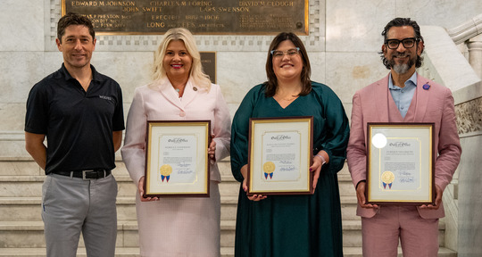 Mayor Frey with City Assessor Malmquist, Director McConnon Diara, and Director Velazquez