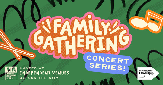 Graphic promoting the Family Gathering Concert Series.