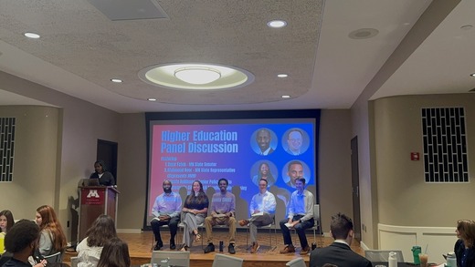 Panelists and attendees at the BTSC Higher Education Panel.