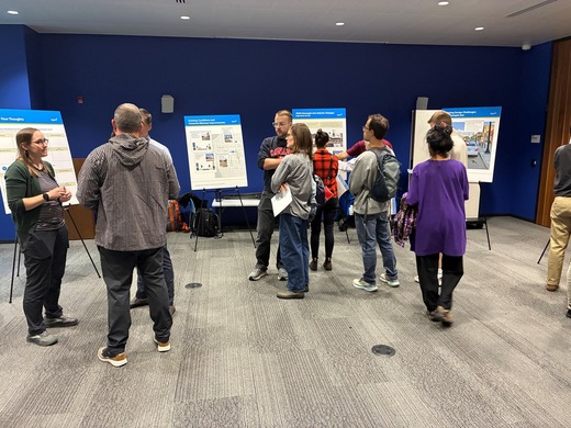 Attendees at the Public Works open house at the Walker Library