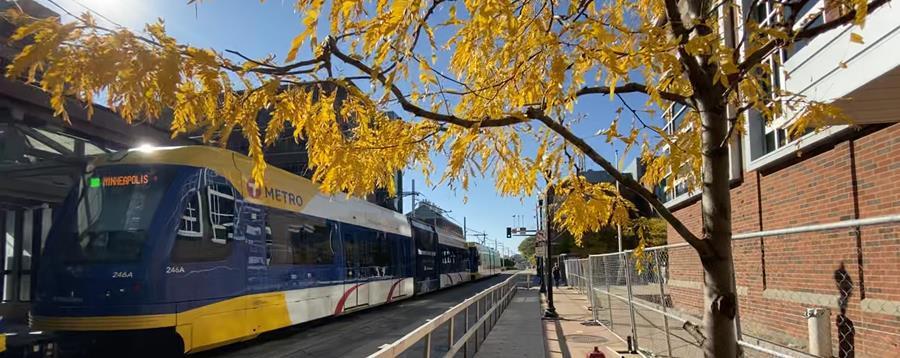 Light rail Green Line car