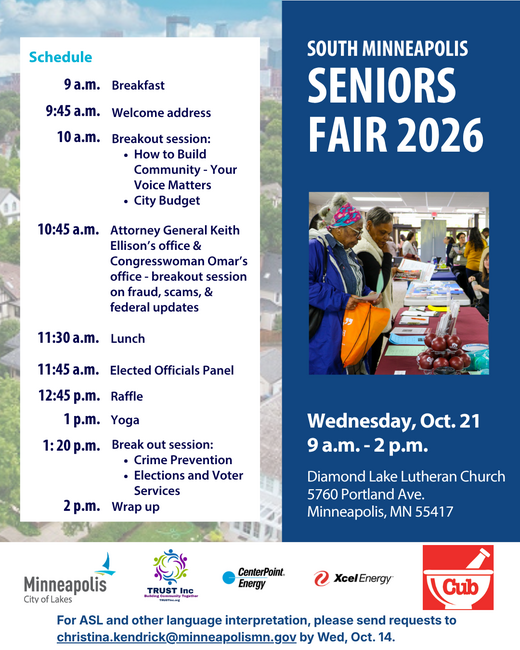 Flyer for South Minneapolis Senior Fair