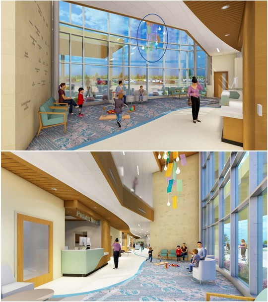 Large Installation in 2-story Atrium Area (3 images)