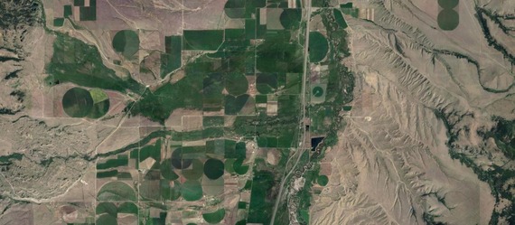 An aerial view of southern Powell County