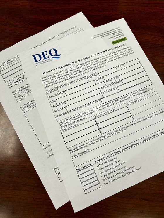 stock image of junior installer license application