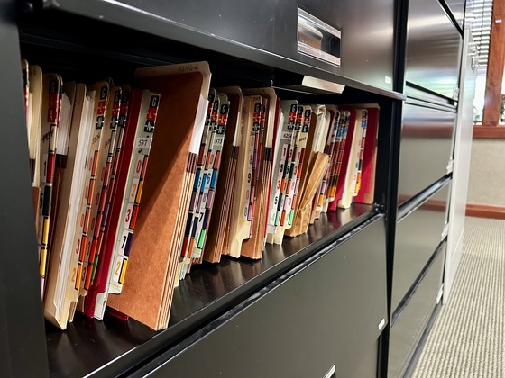 a full filing cabinet