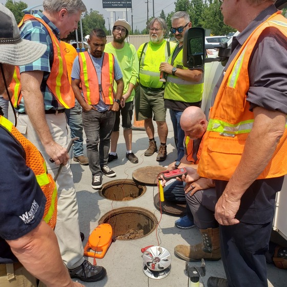 UST inspectors inspecting