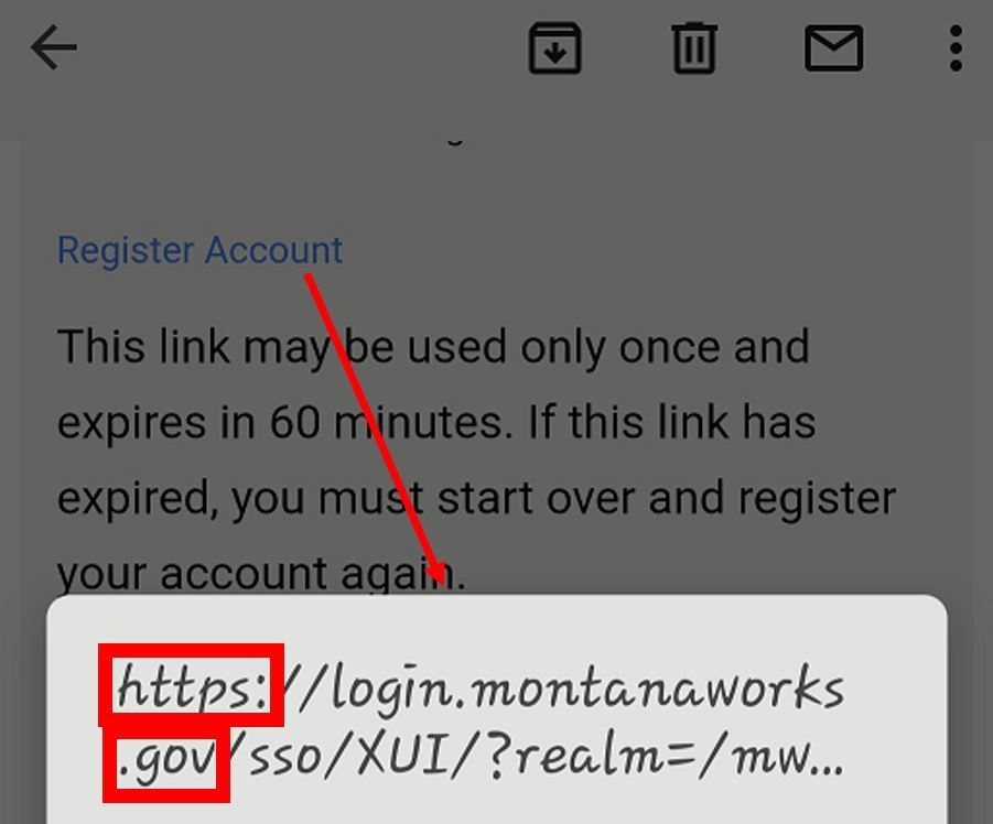 Example of inspect links for https and .gov URL