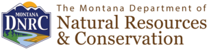 logo showing trees, a river and field showing Montana department of natural resources and conservation text next to the logo.
