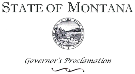 State of Montana Governor's Proclamation