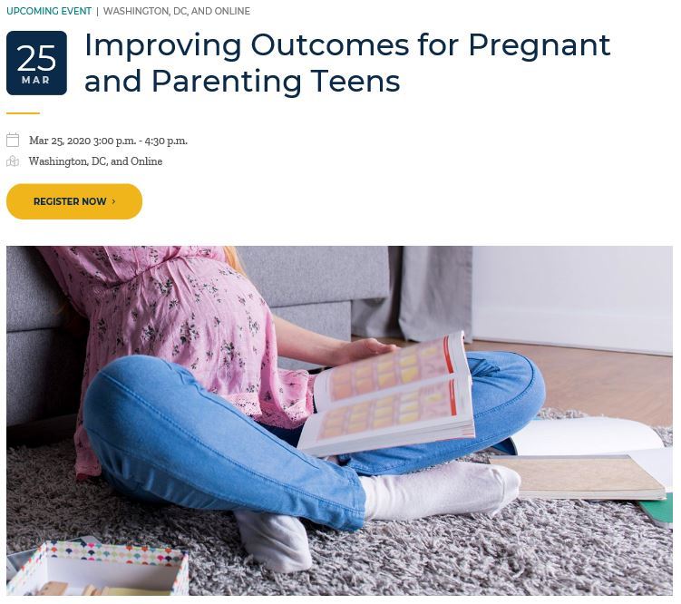 Webinar Registration: Improving Outcomes for Pregnant and Parenting Teens