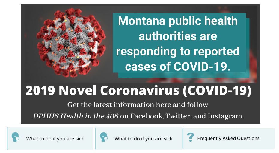 Screenshot of DPHHS COVID-19 Website