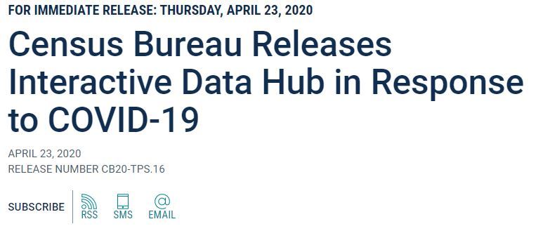 Census Bureau Releases Interactive Data Hub for COVID-19