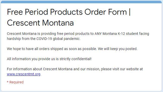 Crescent MT Order Form