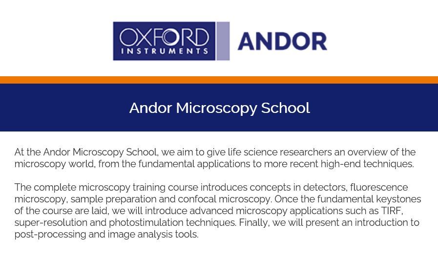 Workshop Series: Andor Microscopy School