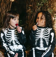 Girls trick or treating