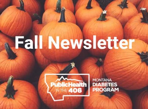 Pumpkins behind the words Fall newsletter