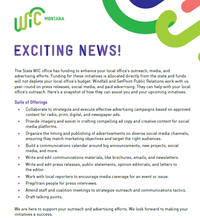 WIC Weekly Newsletter: October 27th, 2023