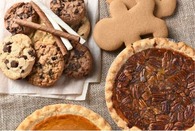 pie, gingerbread man, holiday sweets