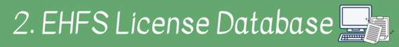 2. EHFS License Database