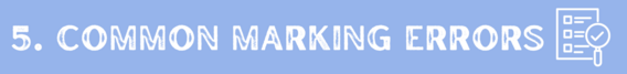 Common Marking Errors