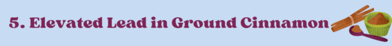 5. Elevated Lead in Ground Cinnamon