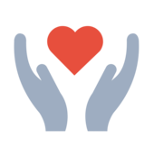 two hands holding heart